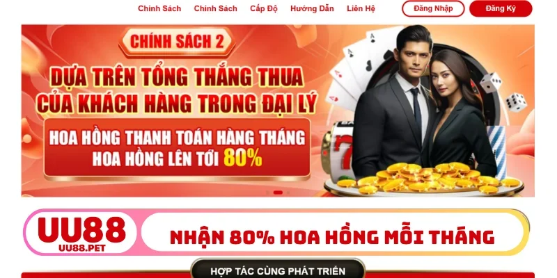 Nhận 80% hoa hồng mỗi tháng